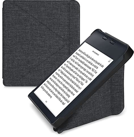 kwmobile Stoff eReader Schutzhülle für Kobo Libra 2 Hülle - E-Reader Cover in Dunkelgrau