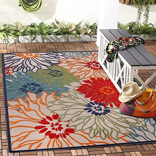 Impression Outdoor Teppich Wetterfest - Balkon Teppich Wasserabweisend - Multi Rot, 160 x 230 cm