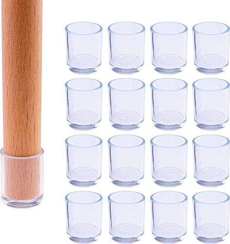 16 Stk Schutzkappen Für Stuhlbeine Stuhlbeinkappen Silikon Stuhlbeinschoner Stuhlsocken Stuhlgleiter Stuhlkappen Rund Gummifüße Fußkappen für Gartenstühle (16MM)
