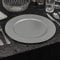 URBNLIVING 33cm Christmas Dinner Charger Plates Placemats Dining Table Setting Reusable Party Decor (Matt Geo Silver, 6 Charger Plates)
