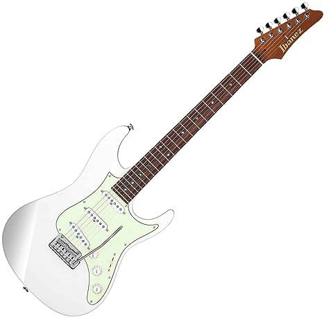 Ibanez LM1-LWH Luca Mantovanelli Signature E-Gitarre 6 String in Luna White + Case