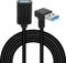 GELRHONR Câble d'extension USB 3.0 à 90 degrés - Fiche USB type A coudée vers le haut vers une rallonge femelle - Transfert de données pour disque dur USB Flash Drive / disque dur (Down/1 m)