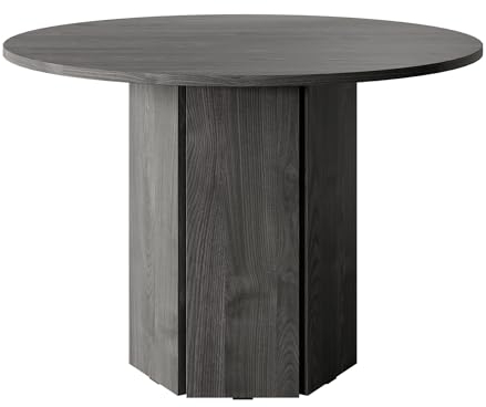 Selsey Esstisch Esszimmertisch Tisch Rund Durchmesser 104 cm Küchentisch Hexa Portland Esche Schwarz
