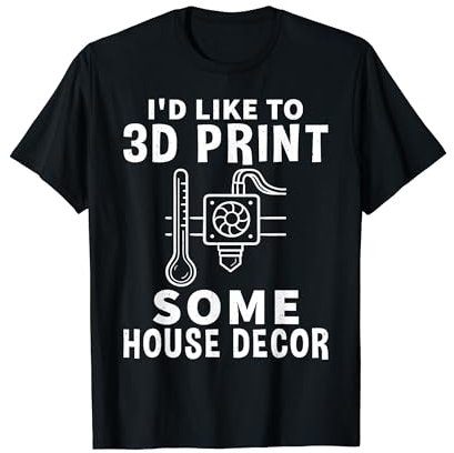 Progettazione di stampa 3D della decorazione della casa per la stampante 3D Maglietta