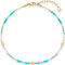 JEWELS BY LEONARDO Chaîne de cheville Ciao Janni • Chaîne de cheville délicate en acier inoxydable doré • Minuscules perles de verre turquoise turquoise • 24-28 cm de longueur • Cadeau pour femme
