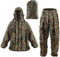 Ghillie Suit Camouflage 3D pour Photo Animalière Chasse Tenue Militaire Déguisement Photographie Affûts (Camouflage, XL)
