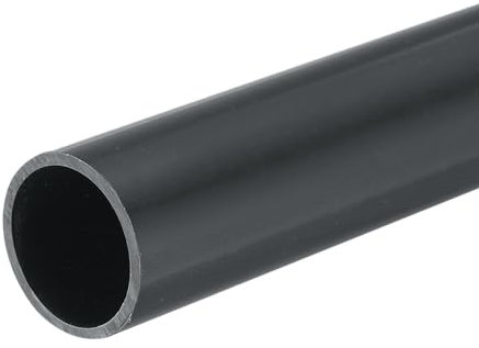 QUARKZMAN PVC Rohr, Durchmesser 28.2mm Länge 0.33m Rund Kunststoffrohr für Garten, Aquarium, Wasserleitung, Kabelkanal, lüftungsrohr (Dunkelgrau)