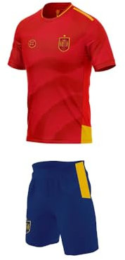 RFEF - Minikit Réplica Primera Equipación de la Selección Española de Fútbol - Camiseta y Pantalón de la Selección Española para niños - 100% Poliester - Equipación España Eurocopa 2024 - Talla 4