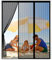 Moustiquaire Baie Vitree Coulissante Magnétique,Noir Moustiquaire Magnétique pour Porte,Deux côtés ouverts Rideau Porte Anti Insectes Mouche Moustique, pour Couloirs, Portes,230(76/78/76) x250cm
