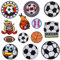 JMZLLRX 13 Stück Basketball Patches zum Aufbügeln, Fußball Flicken Patches Applikationen zum Aufnähen Bügelaufkleber für Reparatur, Kleidung, Jacken, Taschen