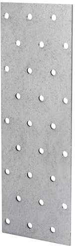 10 Stück Tischlerei Lochplatte für Bauwesen Montage Plattverbinder Holzverbinder Lochverbinder Verzinkt Stahlverbinder Plattwinkel Flachplatte Verbindungsplatte 60 x 180 x 2 mm