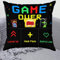 KAMACA Gamerkissen Dekokissen mit weicher Füllung 43 x 43 cm mit 3 befüllbaren Taschen Geschenk Männer Gamer Zocker Teenager für Gaming-Sessions Vatertag Geburtstag Weihnachten (Game Over A)