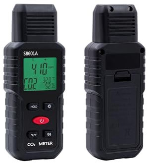 Mcbazel 3-in-1 Luftqualitätsmonitor, CO2-Detektor, Temperatur- und Feuchtigkeitsmesser, CO₂-Infrarot-Umweltmesser unterstützt Sprach-/Bildschirmlicht-Erinnerung für Schulen, Zuhause, Büros, Fitnessstu