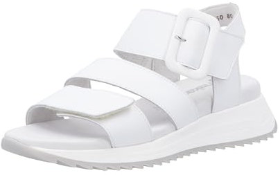 Rieker Femme W2950 Sandales compensées, Blanc, 37 EU