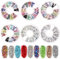 Rhinestones for Nails,6 Wheel Flatback Colorful Crystal AB Nail Art Gems,Nail Gems Diamonds Acrylic Nail Decorations for Nail and Face Art, Craft Decoration