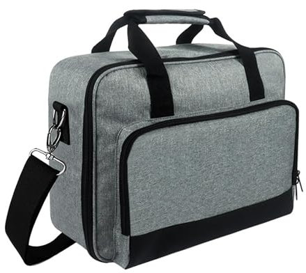 Projector Carrying Case with Accessories Pockets, Portable Projector Organizer Bag, Projector Storage Bag with Shoulder Strap, Projector Protective Carry Bag for Most Major Projector, 36x28x10cm