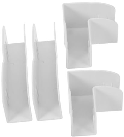 KOMBIUDA 4 Stück Zaunklammer Befestigungswerkzeug Für Laufgitterstabilisatoren Kleiner Laufstallsockel Austausch des Laufgitterstabilisators Laufstallstabilisator Zaunhalter Weiß Plastik