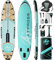 Inflatable Paddle Board, (SUP) für Erwachsene mit 450 lbs Tragfähigkeit extra breiter Rutschfester und Stabiler Plattform,Kajak Sitz Premium Accessoires Rucksack,geeignet für Yoga,Angeln Blue