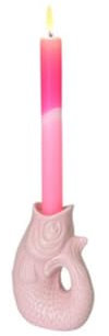 Gift Company Monsieur Carafon, Fisch, Kerzenhalter XS(H12,7 cm), sea pink, 9,8x12,7x6cm