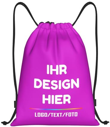 Tingwei Personalisiertes Turnbeutel mit Wunschtext,personalisierte Sporttasche, Sportbeutel für Herren und Damen, wasserdicht Turnbeutel, Schwimmtasche, perfekt für Training,Outdoor und den täglichen