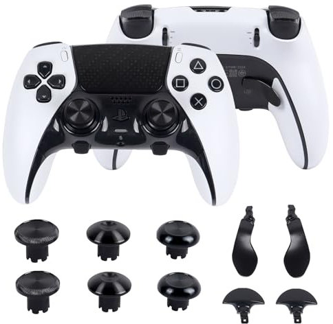 Compatibile con controller PlayStation 5 Edge – Tappi per levetta alta/bassa, palette PS5 e pulsanti posteriori (nero)