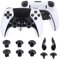 Compatible avec manette PlayStation 5 Edge – Capuchons de joystick haut/bas en métal, pagaies PS5 et kit de boutons arrière (noir)