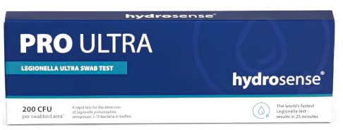 Hydrosense PRO Ultra Legionellen-Abstrich-Test – Oberflächen- und Biofilm-Nachweis | 1 Test auf Legionella pneumophila (Sg 1–15) | Erkennt 200 CFU pro Tupfer Bereich