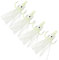 Happyyami 1 Set Gancio Luminoso per Calamari Esche da Pesca Esca per Pescare Esche Marine Attirare Jigger La Pesca del Richiamo Calamaro Acqua Dolce Attrezzatura Plastica Bianca 4 Pezzi