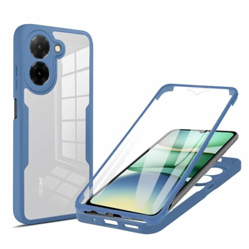 betterfon 360 Grad Hülle Kompatibel mit Xiaomi Redmi A5 4G (EU 173mm) | Handyhülle eingebautem Displayschutz | Blau |Smartphonecase vollschutz