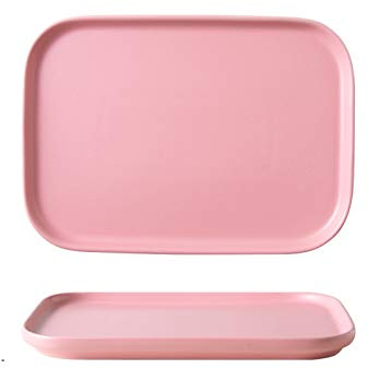 H3TF5J Ceramic Steak Plate, Matte Enamel Dinner Plate, Stackable Tableware, Western Home Dinner Plate, Creative Breakfast Salad Plate (A)