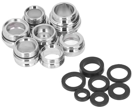 Kit Adattatore For Rubinetto Maschio-femmina Da 7 Pezzi Con Guarnizione In Ottone, Set Aeratore For Tubo Giardino, Lavello Cucina
