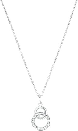 Tom Tailor Kette mit Anhänger für Damen, Sterling Silber 925, mit Zirkonia, 42+3 cm, silber, Geschenkidee, Halsschmuck, Damenschmuck, 2100575