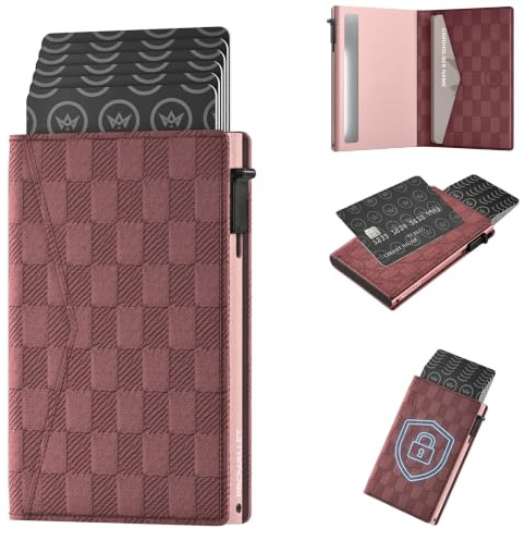 ProWallet Kartenetui Slim – 8 Karten und geldscheine - RFID Schutz - Magnetischer Verschluss - Portemonnaie - Kreditkartenetui Geldbeutel - Damen & Herren