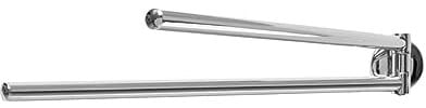 Fackelmann Doppel-Handtuchstange VISION, zweiarmiger Handtuchhalter, Handtuchreling (Farbe: Silber), Menge: 1 Stück