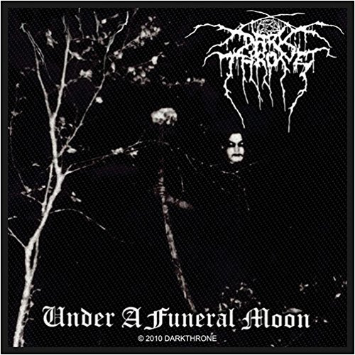 Dark Throne Under A Funeral Moon Woven Patch Black by Dark Throne