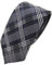 TigerTie schmale Designer Krawatte silber anthrazit grau schwarz kariert - Schlips Tie