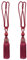 Andux 1 Paar Draperie Raffhalter Vorhang Home Fenster Behandlungen Decor CLGQ-02 (Datum rot)