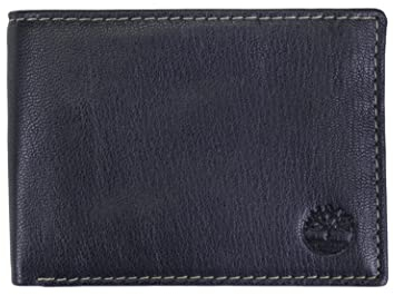 Timberland Herren Leather Passcase Security RFID Wallet Falt-Brieftasche, Marineblau, Einheitsgröße