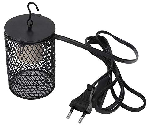Pssopp Reptilien Wärmelampe Schutzkorb Lampenschutzkorb Lampenschutzgitter für Terrarien Lampen schützt Reptilien vor Verbrennungen(EU 220V)