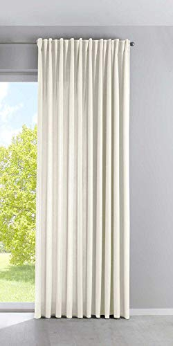 Vorhang Blickdicht »Palermo« HxB 250x300 cm Creme Gardine Extra Breit Matt Lichtdurchlässig Verdeckte Schlaufen Raffhalter Gardinenband, 100002651