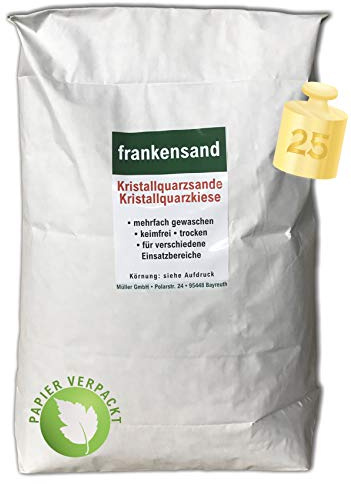 Anbobo Müller GmbH - Filtersand/Filterkies/Kristallquarzsand/Quarzsand für Sandfilteranlagen - 25 KG - 0,71-1,25 mm - Deutsche Produktion