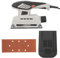 Levigatrice elettrica quadrata, levigatrice elettrica a levigatura quadrata 220V 200W Levigatrice elettrica con scatola per la polvere Spina UE
