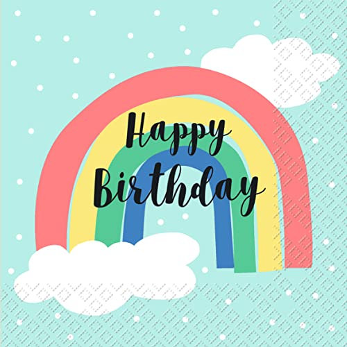 ServietteBirthday Rainbow 20 Stück
