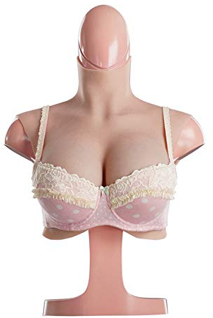 YIQI 8th Silicone Breast Plates Realistic Like Actual Skin with New Technology for Crossdressers Transgender, Ivory White, H