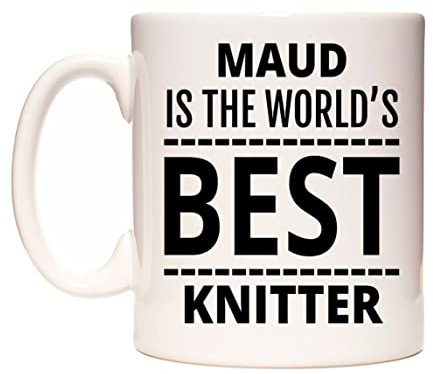 WeDoMugs Maud is The World's Best Knitter Ceramic 11oz Coffee Mug