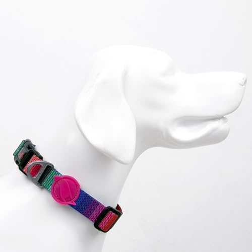 Tailpetz Hundehalsbänder – Verstellbar, Strapazierfähig und Komfortabel mit Muster (S (25-40cm), Wave)