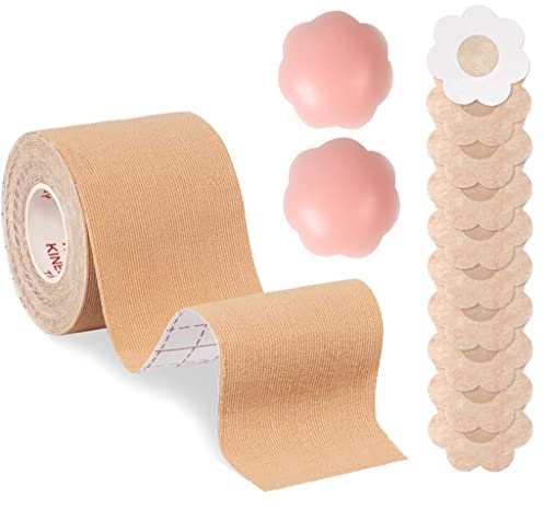 kairui Reggiseno Invisibile Adesivo, Tape Push Up,Reggiseno Senza Ferretto Senza Spalline,Reggiseno Adesivo,Coppe Adesive Seno, Nastro Adesivo Reggiseno, per Torace Riunito Prevenire