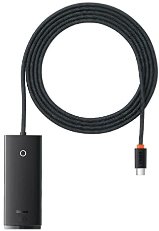 Baseus HUB Lite Series 4-in-1 Adapter (Type-C auf 4xUSB-A 3.0 5Gb/s) Kabel 2m, Schwarz (WKQX030501)