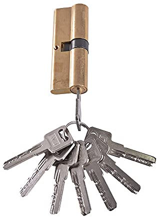 Turn Turn Euro Cylindre, Verrouillage du Canon de Porte, Verrouillage Cylindre Copper AB Core Core 90 mm Un B Clé de Porte d'entrée antivol verrouille en Laiton de Verrouillage de Serrure en marbre à