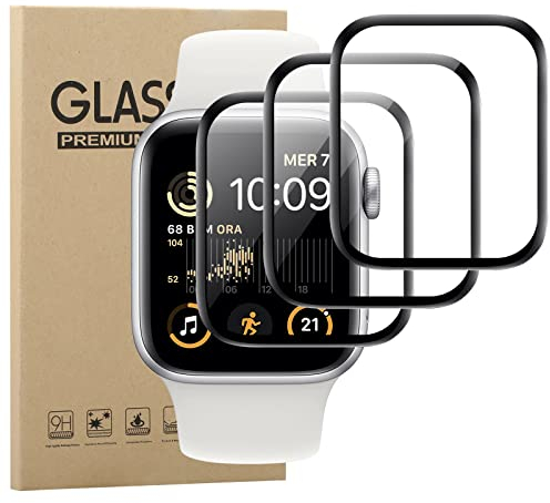 GEJEFA [3 Pezzi Pellicola Protettiva per Apple Watch SE 3/2/1 (2025/2022/2020)/Series 6/5/4/44mm, [3D Curved Edge to Edge] Senza Bolle HD Soft TPU Pellicola
